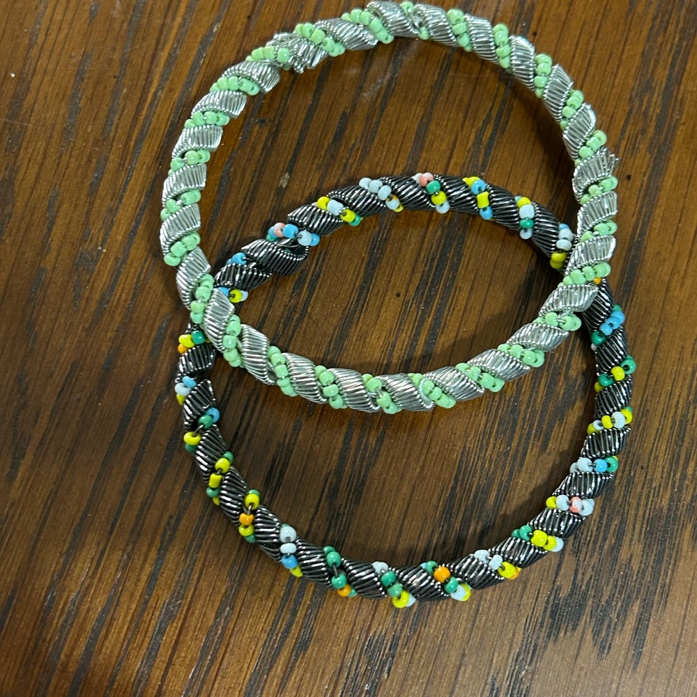 Colorful Beaded Bangles
